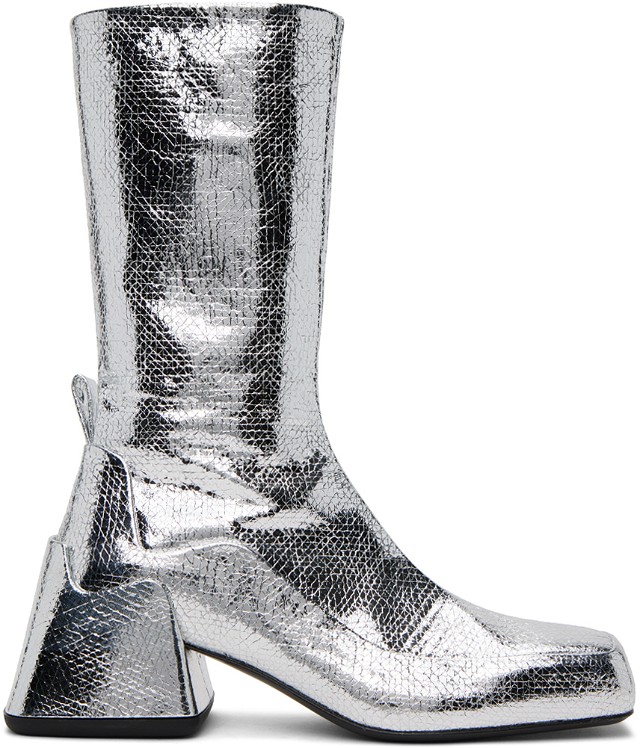 Ruházat Jil Sander Silver Lamé Crackle Boots Szürke | J16WU0023_P6241