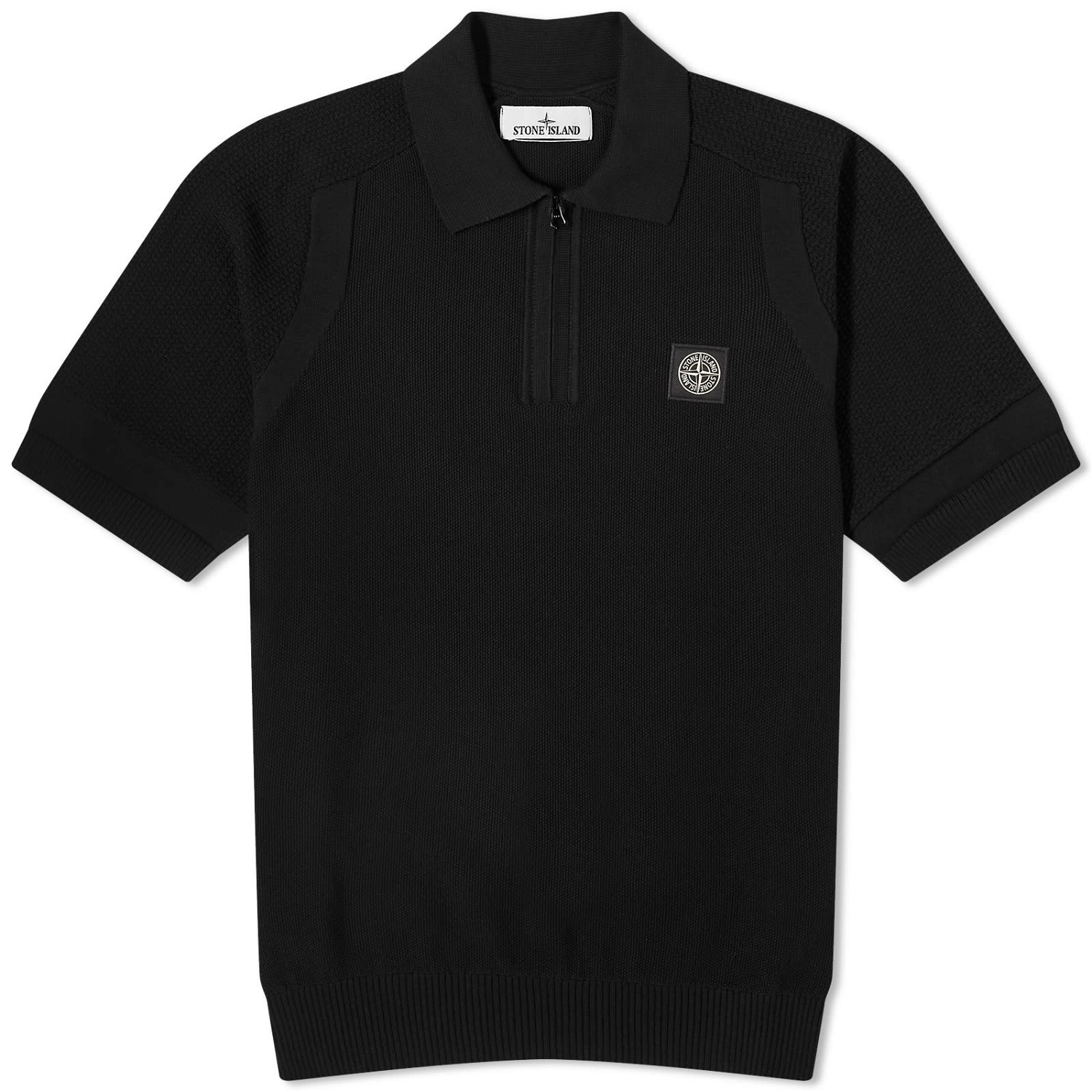 Pólóingek Stone Island Soft Cotton Patch Knitted Polo Shirt Fekete | 8015533B4-V0029, 0