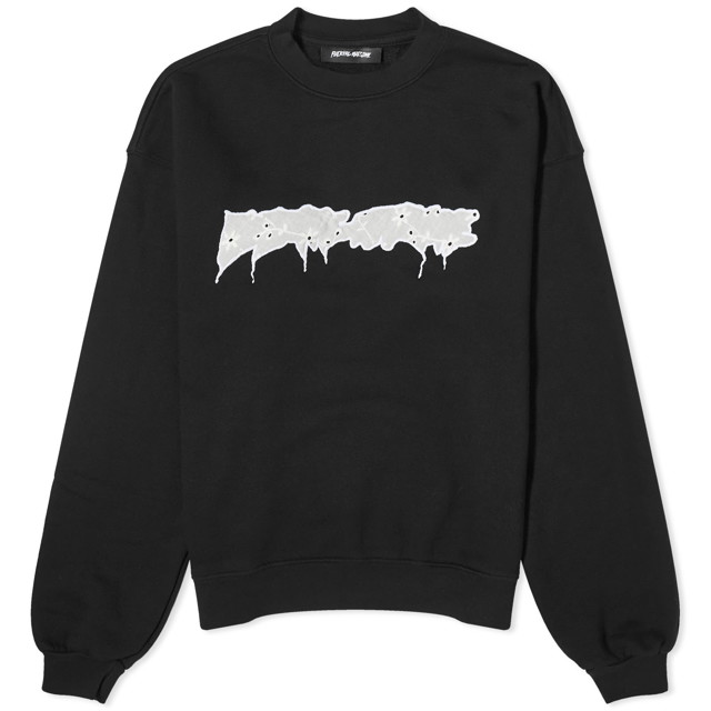 Sweatshirt Fucking Awesome Doily Stamp Crew Sweat Fekete | FA1898-BLK