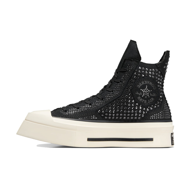Sneakerek és cipők Converse Swarovski® x Chuck 70 De Luxe Squared "Black" W Fekete | A09070C