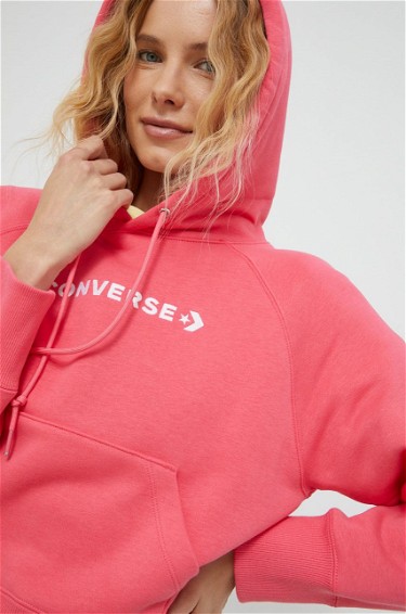 Sweatshirt Converse Strip Wordmark Fleece Hoodie Rózsaszín | 10023717.A03, 0