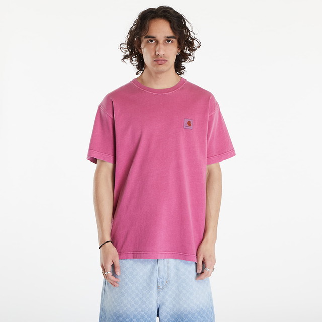 Póló Carhartt WIP Nelson Short Sleeve T-Shirt UNISEX Magenta Garment Dyed Rózsaszín | I029949.1YTGD