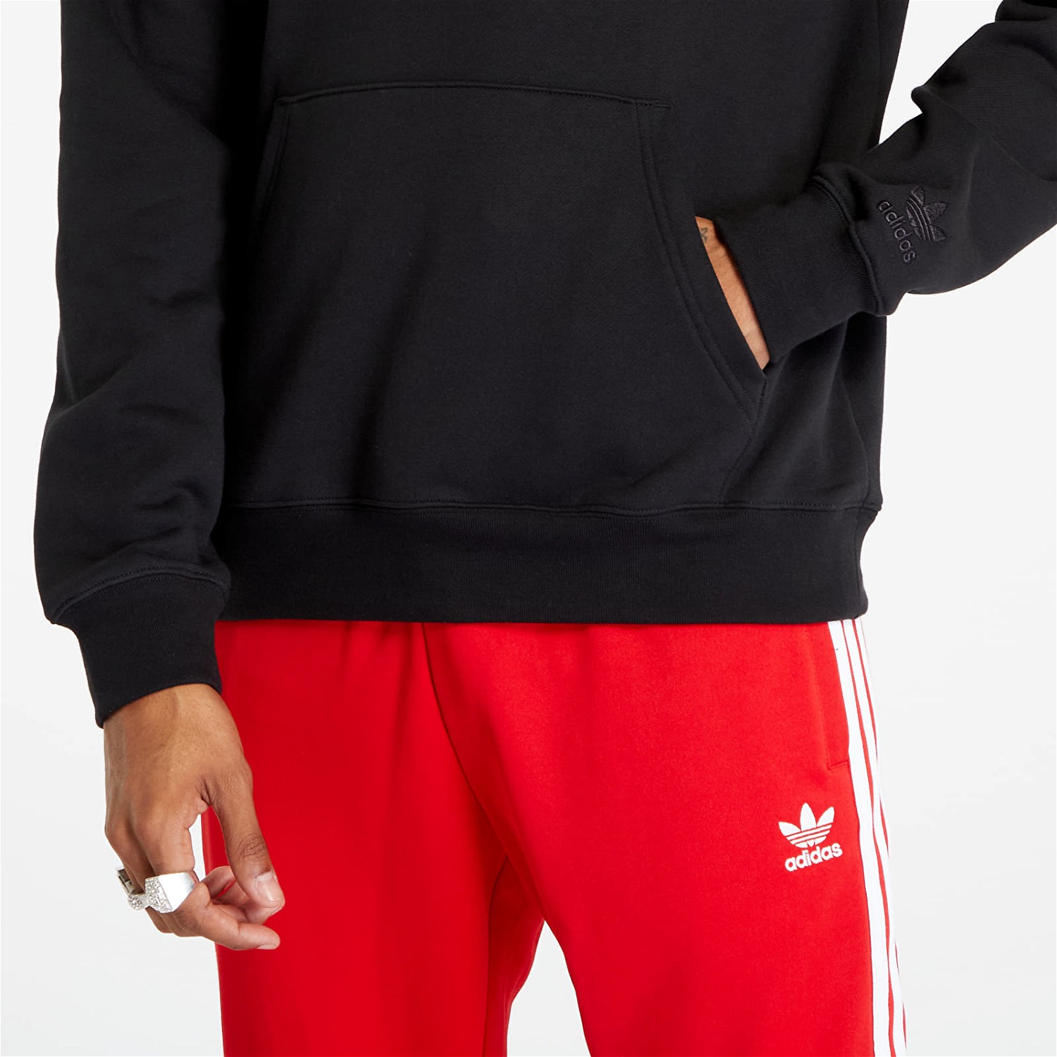 Sweatshirt adidas Performance Graphics Fire Trefoil Fekete | IJ0610, 1