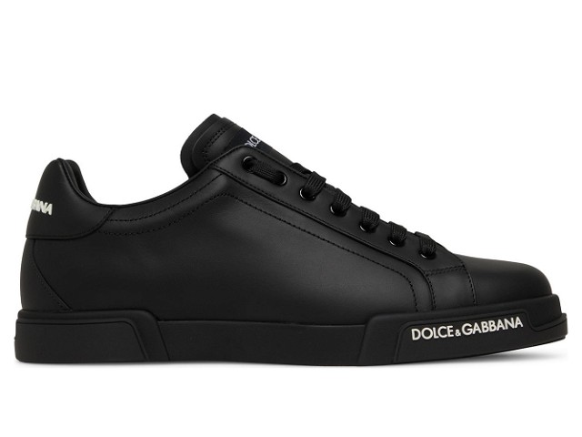 Sneakerek és cipők Dolce & Gabbana Portofino Classic Black White Fekete | CS1774 AA335 8B956