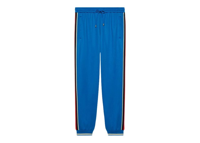 Nadrág Gucci Technical Jersey Trackpants Blue Kék | 698426 XJEES 4658