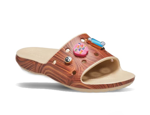 Sneakerek és cipők Crocs Classic Slide SZA Wood Grain Barna | 208013-90H