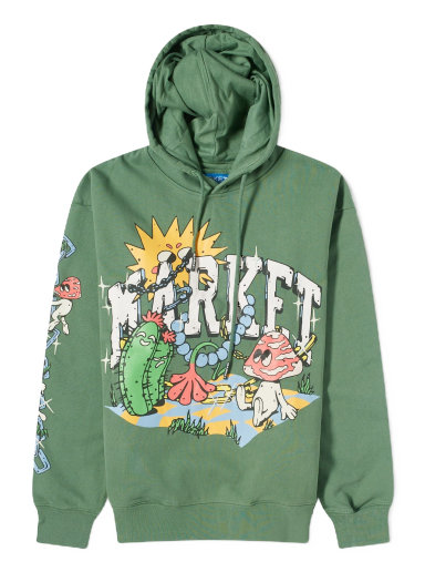 Sweatshirt MARKET Fantasy Farm Hoodie Zöld | 397000504-GRN