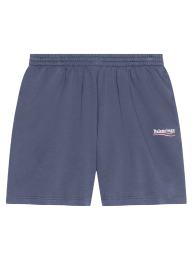 Rövidnadrág Balenciaga Political Campaign Large Fit Sweat Shorts Sötétkék | 676137TKVI91366