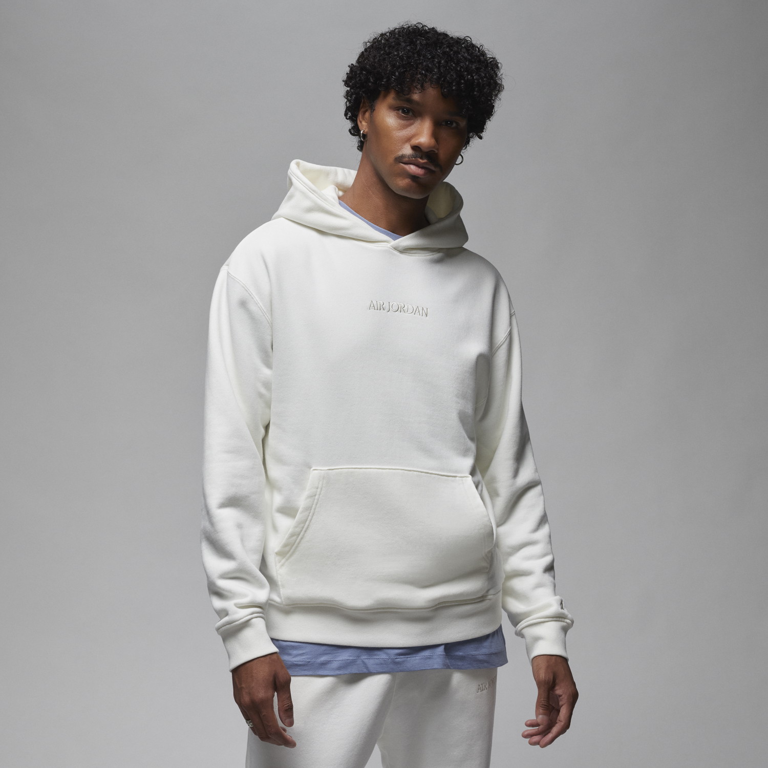 Sweatshirt Jordan Wordmark Fleece Hoodie Fehér | FJ1966-133, 0