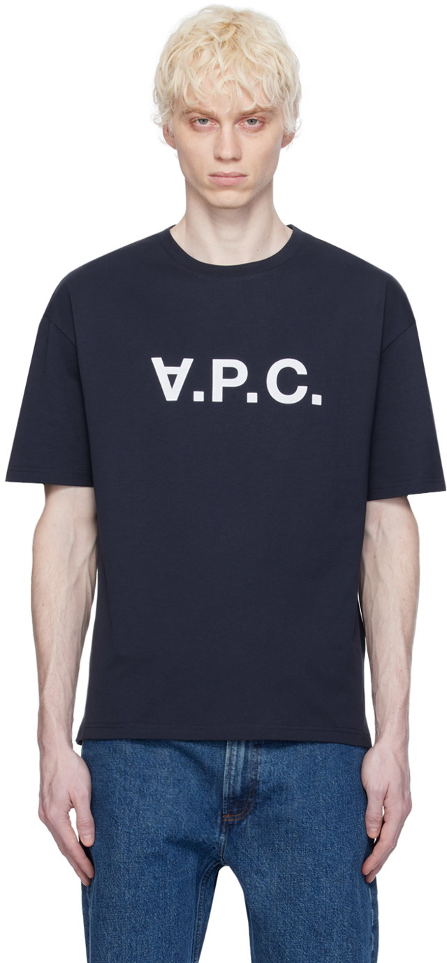 Póló A.P.C. 'VPC' T-Shirt Sötétkék | COFDW-H26324