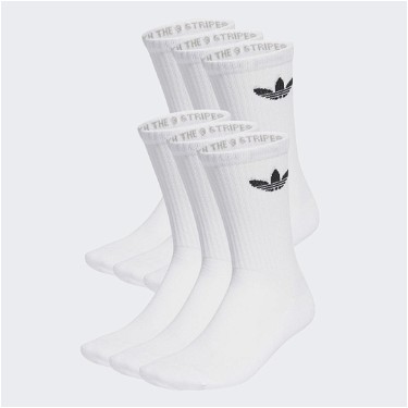Zoknik és harisnyanadrágok adidas Originals Trefoil Cushion Crew Socks –⁠ 6 pack Fehér | IJ5619, 1
