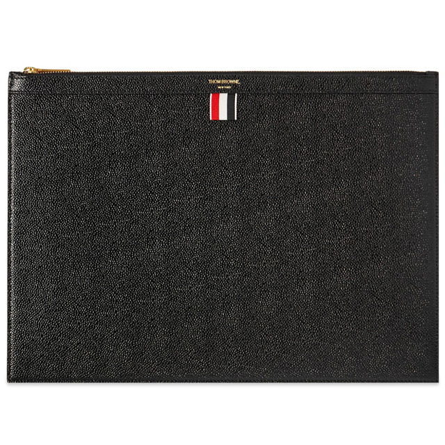 Kütyük Thom Browne Large Zip Laptop Holder Fekete | MAC020L-00198-001