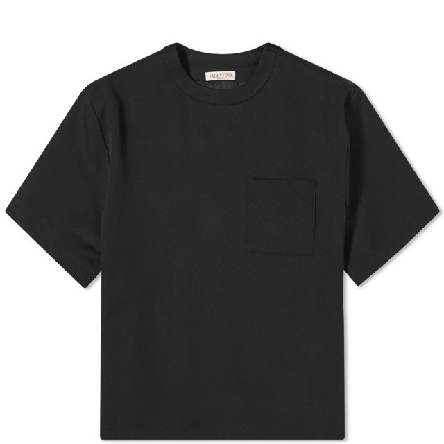 Póló Valentino Men's Runway Tailoered Tee Black Fekete | 4V3CJI208JM-0NO