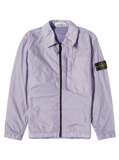 Dzsekik Stone Island Crinkle Reps Zip Overshirt Lavender Orgona | 7915107-V0047