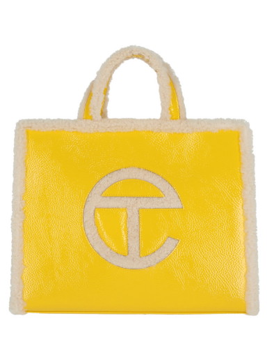 Telfar Medium Crinkle Leather Shopper "Taxi"