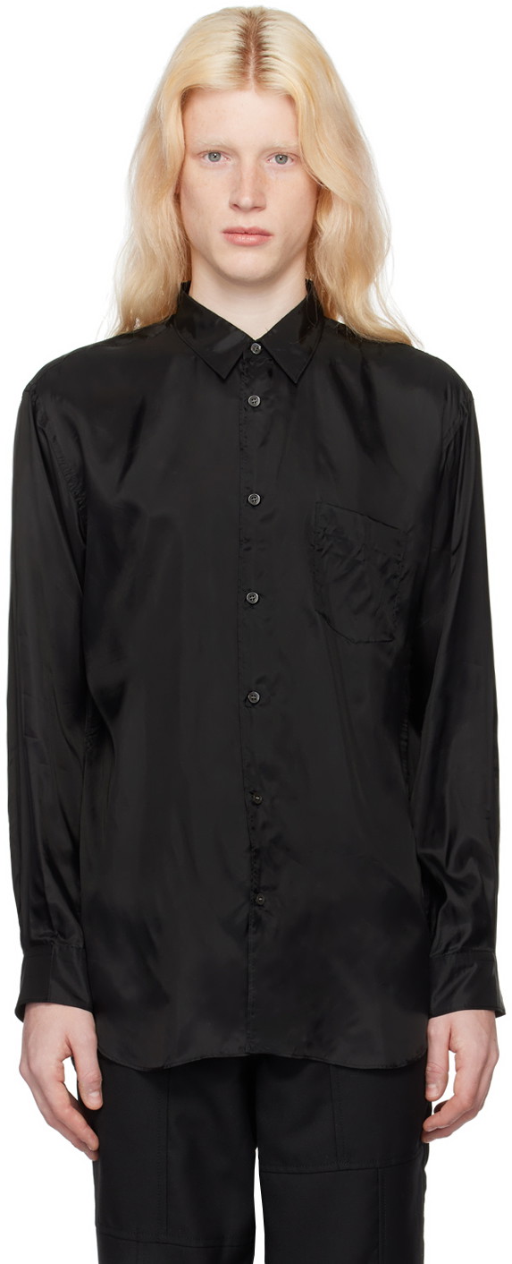 Ing Comme des Garçons Buttoned Shirt Fekete | FZ-B132-051