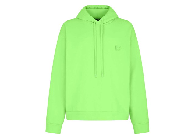 Sweatshirt Dolce & Gabbana Jersey Metal DG Logo Hoodie Green Zöld | G9VC8ZHU7LBV3836