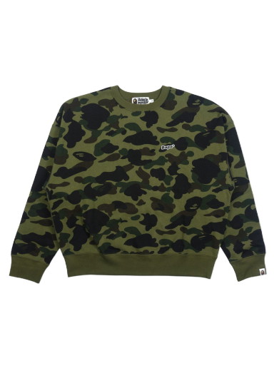 Sweatshirt BAPE 1st Camo Patched Loose Fit Crewneck Zöld | 15101