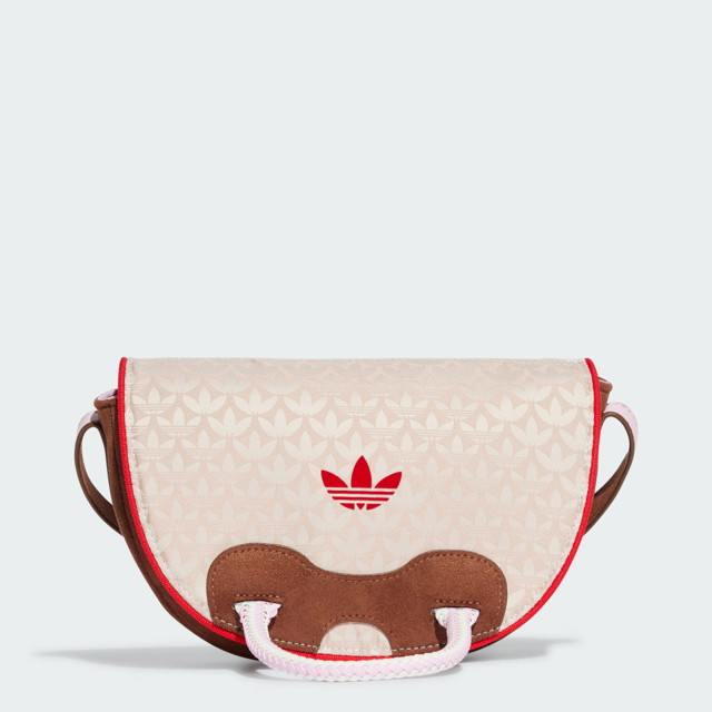 Hátizsákok és táskák adidas Originals Trefoil Monogram Jacquard Suede Satchel Bag Bézs | IT7336