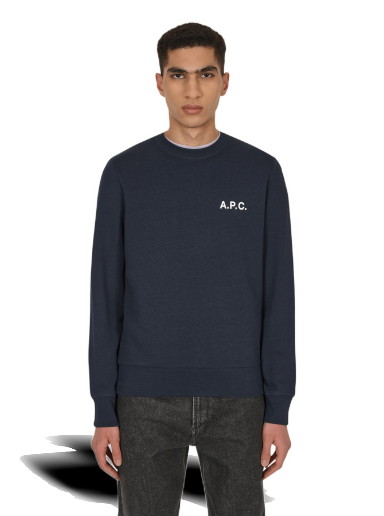 Sweatshirt A.P.C. Arliss Logo Sweat Sötétkék | COETM-H27691-IAK