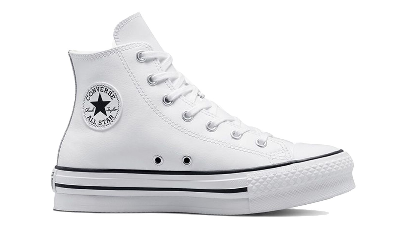 Sneakerek és cipők Converse Chuck Taylor All Star Eva Lift Platform Leather High Top Fehér | A02486C, 0