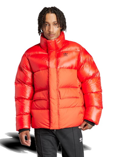 Puff dzsekik adidas Originals Midweight Down Puffer Jacket 
Piros | IR7132