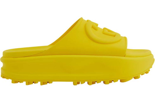 Sneakerek és cipők Gucci Interlocking G Slide Yellow W Sárga | 692845 JF000 7213