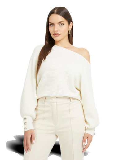 Off-Shoulder Wool Blend