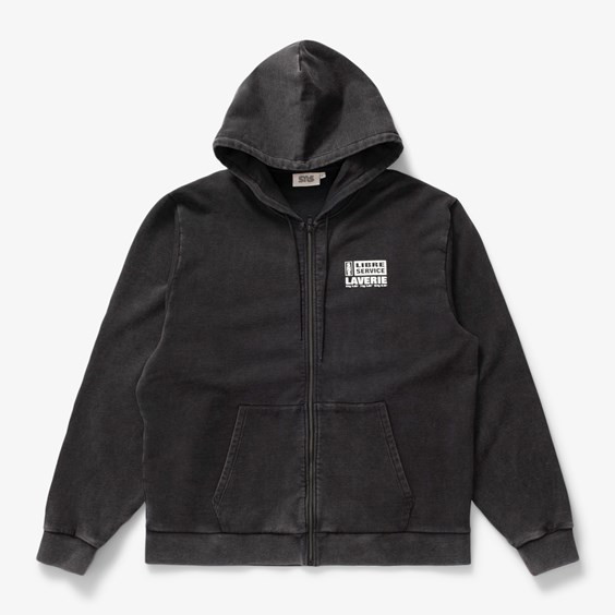 Sweatshirt SNS Laundry Zip Hood Fekete | SNS-1302-0100