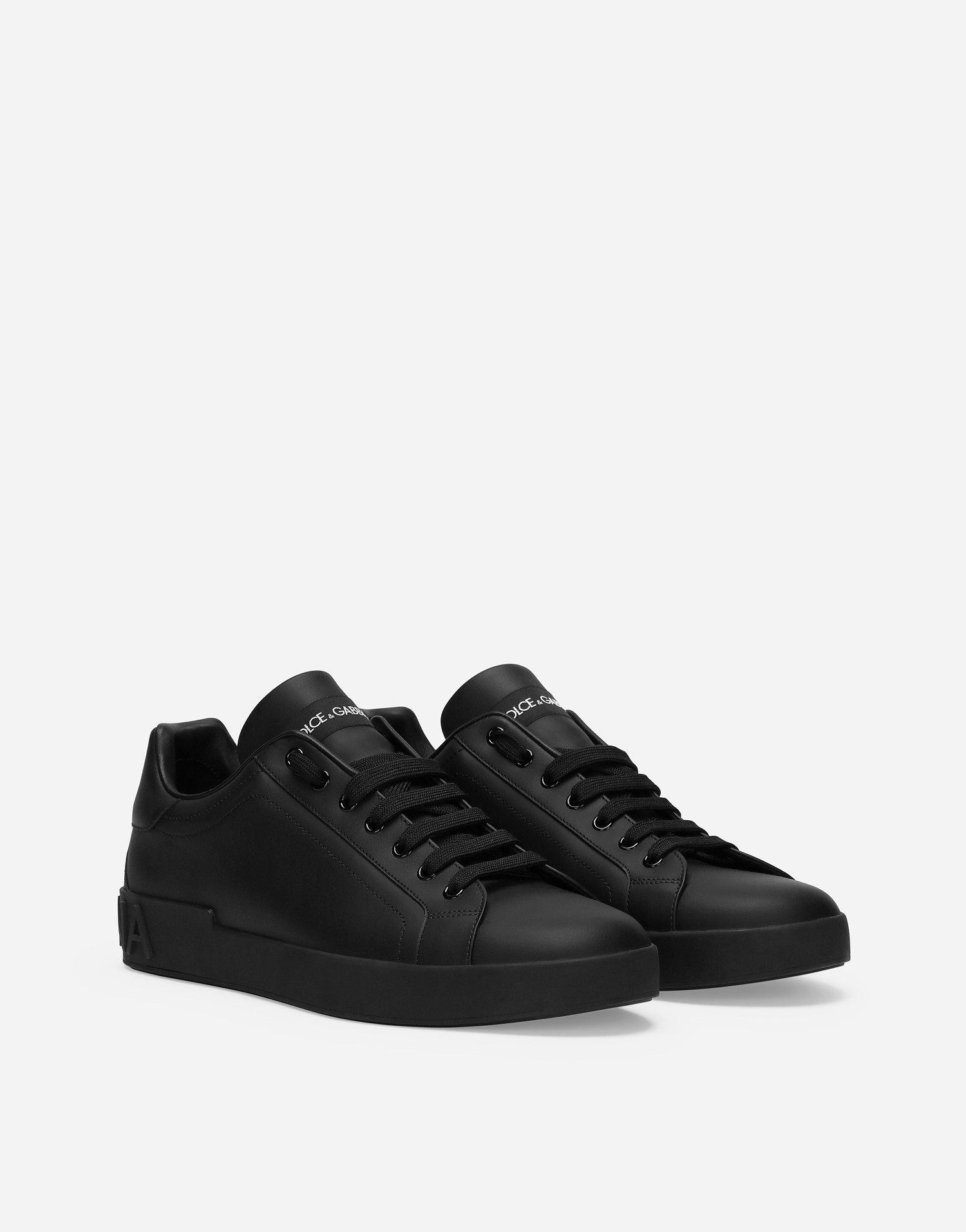 Sneakerek és cipők Dolce & Gabbana Calfskin Portofino Fekete | CS1772A106580999, 1