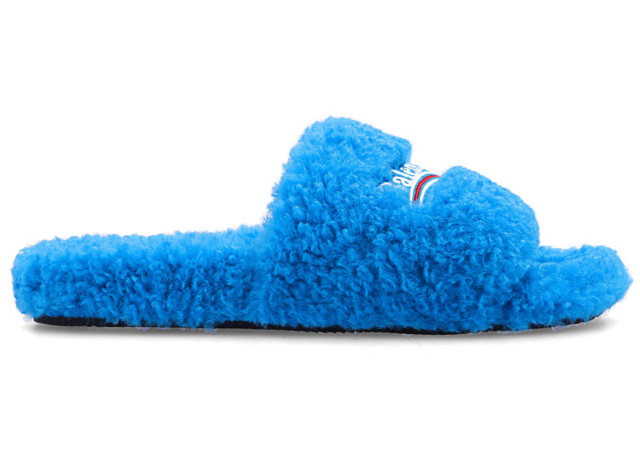 Ruházat Balenciaga Furry Slide Blue (Women's) Kék | 654261W2DO14296