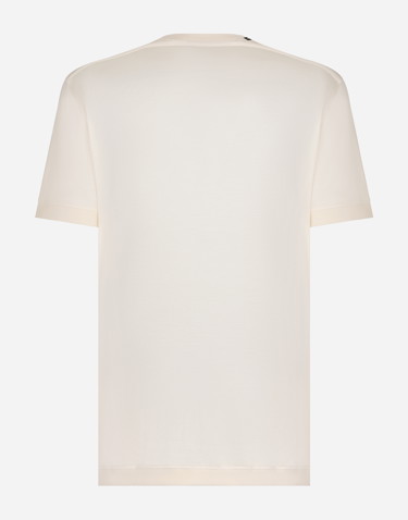 Póló Dolce & Gabbana Short-sleeved Silk T-shirt Fehér | G8RG0TFU75FW0111, 1