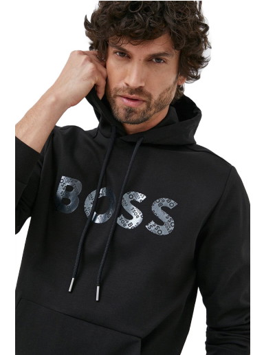 Sweatshirt BOSS Mirror Effect Hoodie Fekete | 50486853