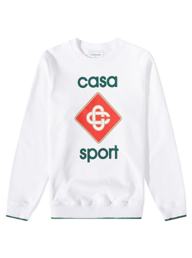 Sweatshirt Casablanca Casa Sport Crew Sweat Fehér | MS23-JTP-117-01