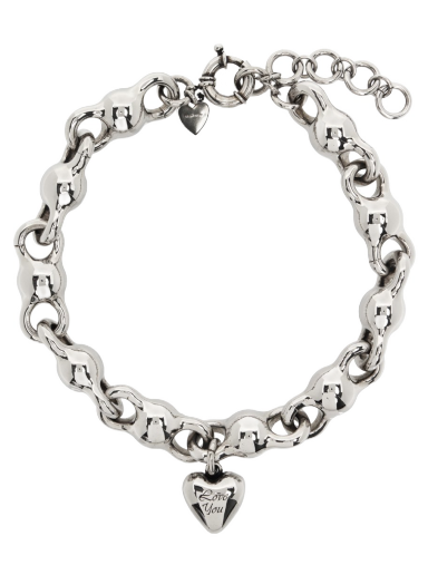 Tartozékok Acne Studios Silver Heart Charm Necklace Szürke | C50399-