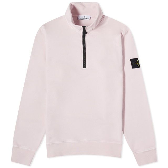 Pulóver Stone Island Garment Dyed Half Zip Sweat Rózsaszín | 801561951-V0080