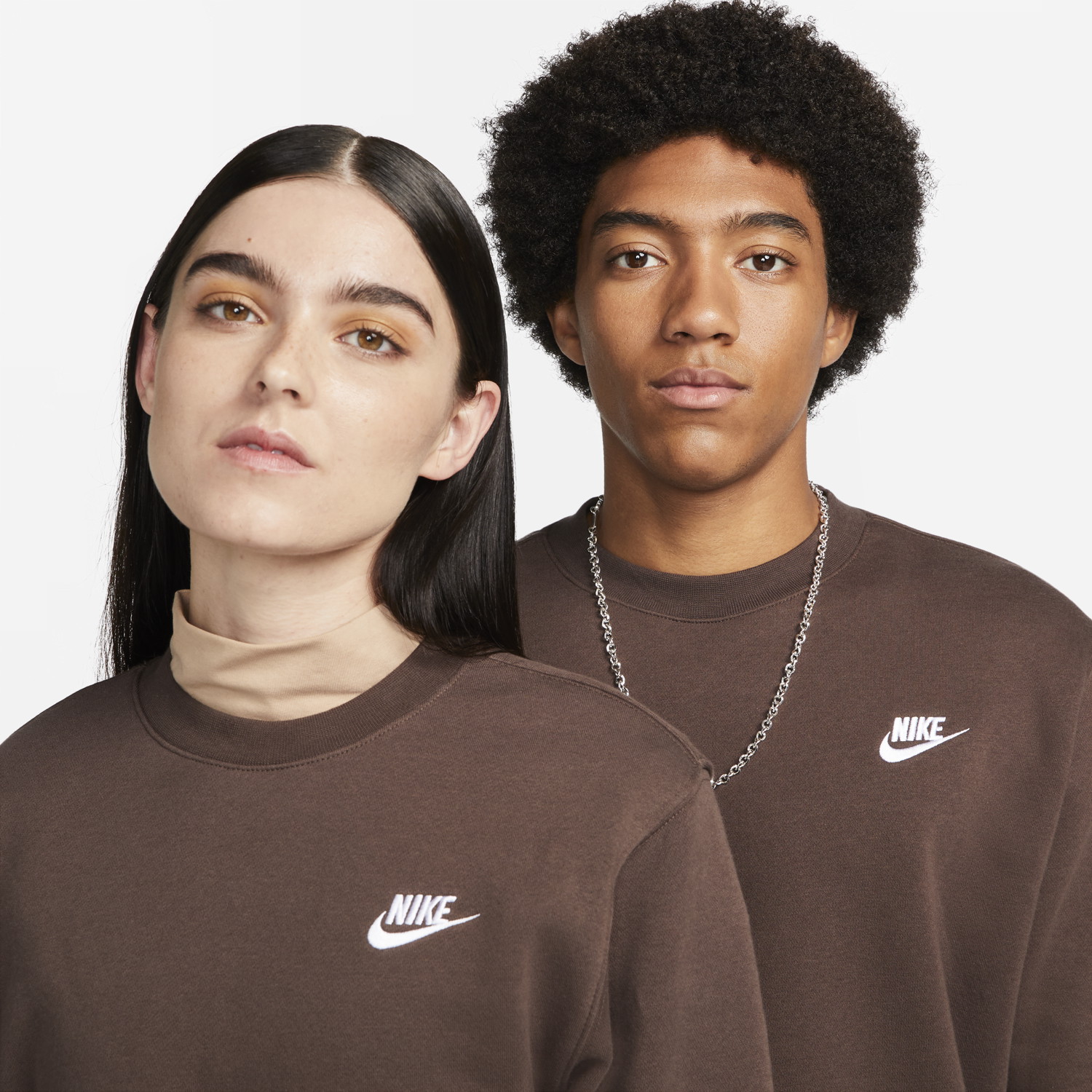 Sweatshirt Nike Sportswear Club Fleece Barna | BV2662-237, 1