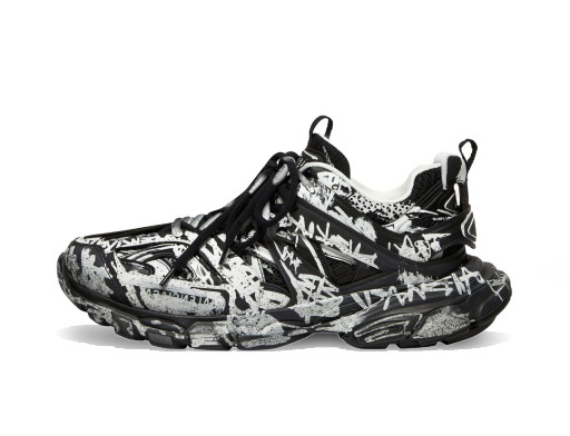 Sneakerek és cipők Balenciaga Track Graffiti Black White Fekete | 542023W3RRA1090