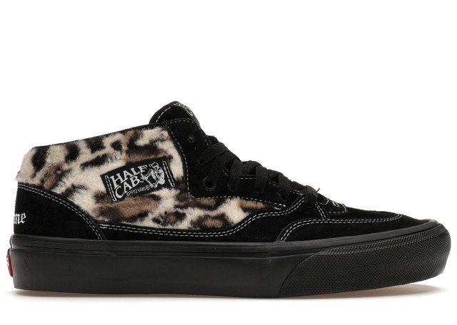 Sneakerek és cipők Vans Half Cab Supreme Leopard Black Fekete | VN0A5KYABMA