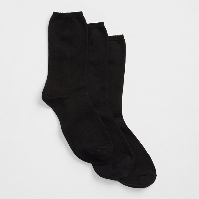 Zoknik és harisnyanadrágok GAP Socks Crew Socks 3-Pack Black Fekete | 282680-01