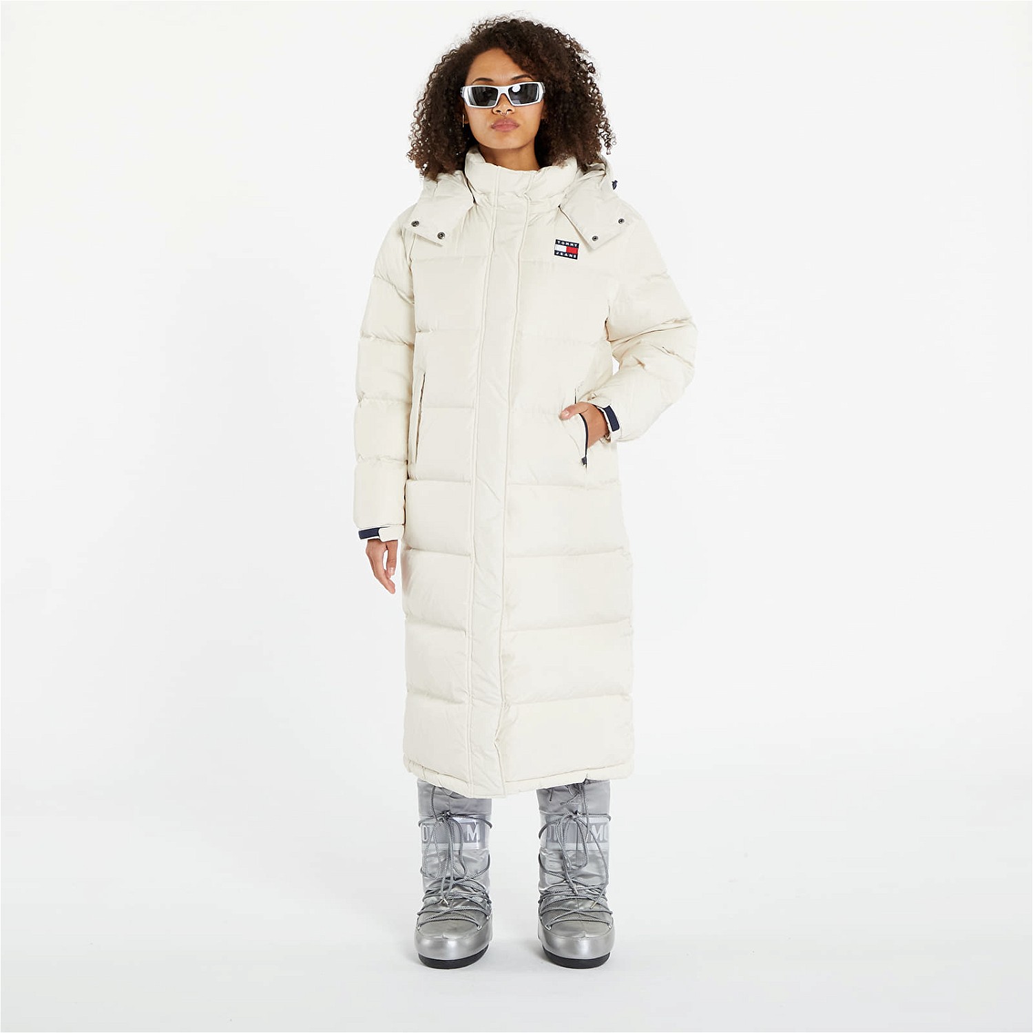 Kabátok Tommy Hilfiger Alaska Long Puffer Coat Fehér | DW0DW14287 ACG, 0