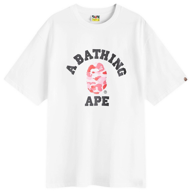 Póló BAPE A Bathing Ape ABC Camo College T-Shirt Fehér | 001TEK301005M-WHP