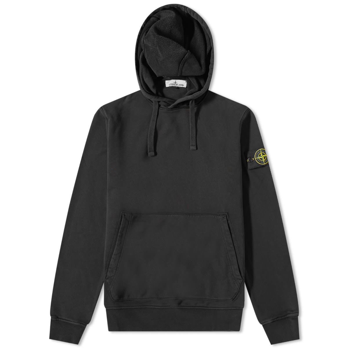 Sweatshirt Stone Island Garment Dyed Popover Hoody Fekete | 101564151-A0029, 0