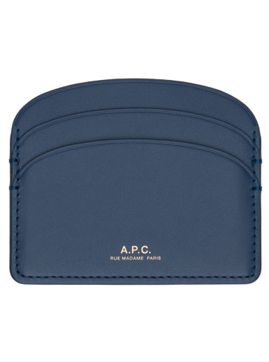 Hátizsákok és táskák A.P.C. Navy Demi-Lune Card Holder Sötétkék | PXAWV-F63270