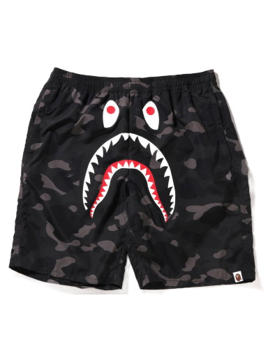 Rövidnadrág BAPE Color Camo Shark Beach Shorts Fekete | 1I30-153-016