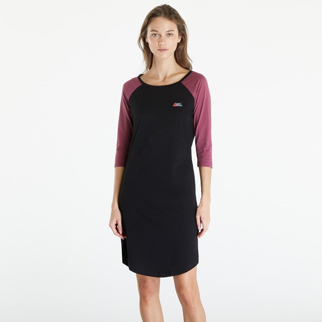 Ruha Horsefeathers Meena Dress Black/ Maroon Fekete | SW881D