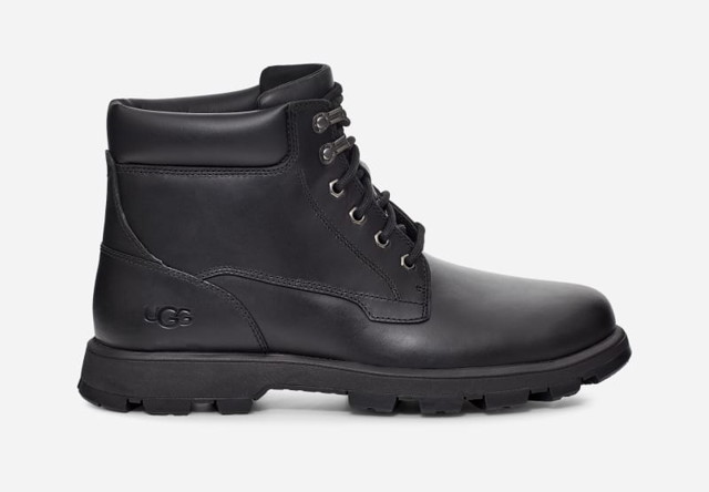 Ruházat UGG ® Stenton Boot for Men in Black, Size 9, Leather 
Narancssárga | 1120990-BLLE