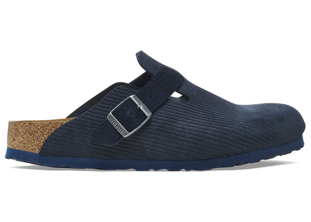 Sneakerek és cipők Birkenstock Boston Embossed Corduroy Suede Midnight Sötétkék | 1026108/1026137