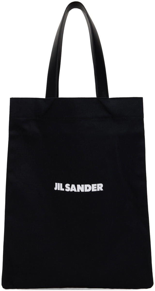 Vászontáskák Jil Sander Flat Shopper Medium Tote Bag Fekete | J26WC0004_P4863