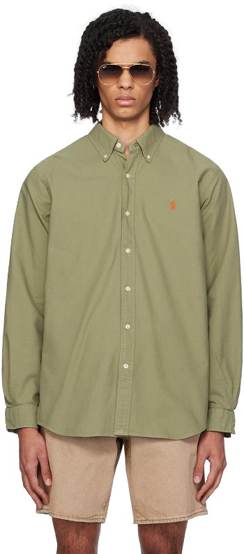 Polo by Ralph Lauren Khaki Garment-Dyed Shirt 710798540023